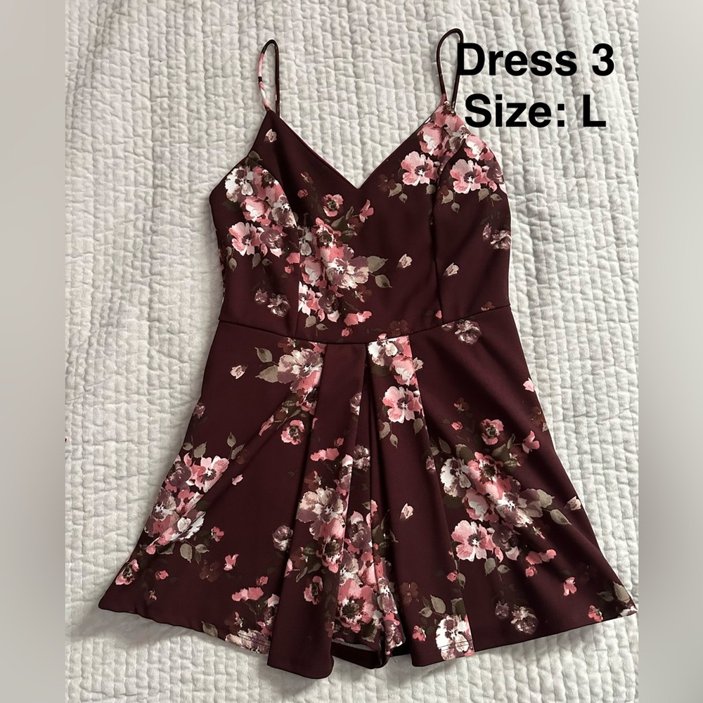 Floral Burgundy Romper